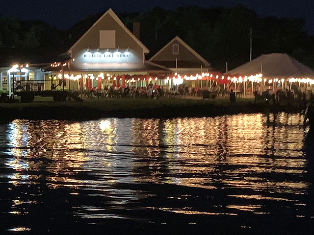 night lights viewed from water